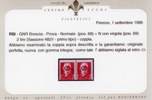 1943 - 2 lire soprastampa G.N.R. ... 