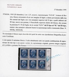 1943 - 1,25 lire soprastampa ... 