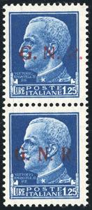 1943 - 1,25 lire soprastampa G.N.R. di ... 