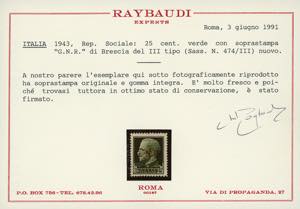 1943 - Soprastampa G.N.R. di ... 