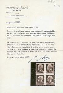 1944 - 50 lire soprastampa fascio ... 