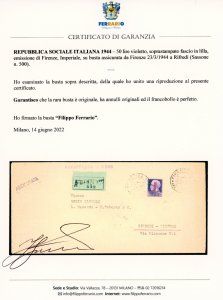 1944 - 50 lire soprastampato ... 