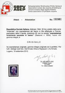 1944 - 50 lire soprastampato ... 