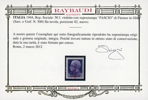 1944 - 50 lire soprastampato ... 