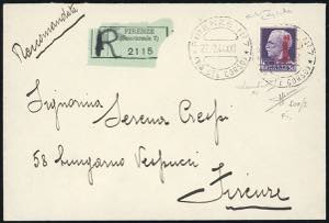 1944 - 50 lire soprastampato fascio in ... 