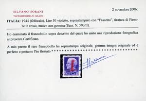 1944 - 50 lire soprastampato ... 