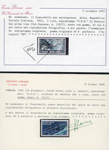 1943 - Soprastampati G.N.R. di ... 