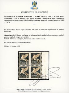 1943 - 50 cent. soprastampa G.N.R. ... 