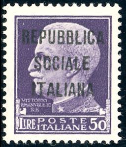 1944 - 50 cent. soprastampato Repubblica ... 