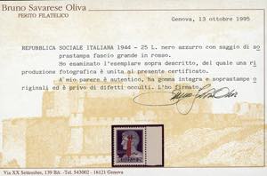 1944 - 25 lire soprastampa fascio ... 