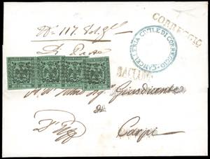1852 - 5 cent. verde, con punto dopo la ... 