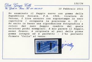 POSTA AEREA 1944 - Soprastampati ... 