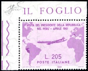 1961 - 205 lire Gronchi Rosa (921), angolo ... 