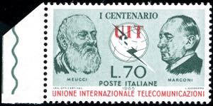 1965 - 70 lire UIT in basso, francobollo ... 