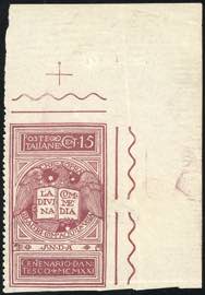 1921 - 15 cent. Dante, dentellato solo a ... 