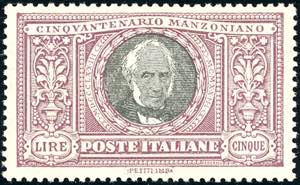 1923 - 5 lire Manzoni (156), ottima ... 