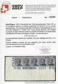 1925 - 20 cent. su 25 cent., ... 