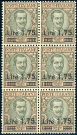 1925 - 1,75 lire su 10 lire Floreale (182), ... 