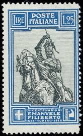 1928 - 1,25 lire Emanuele Filiberto, dent. ... 