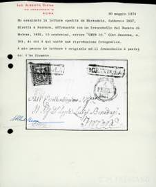 1857 - 15 cent. giallo, errore ... 