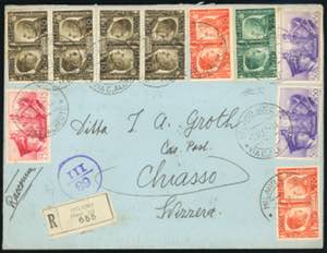 1941 - Fratellanza darmi, 10 cent., quattro ... 