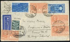 1934 - 1,50 lire arancio, quattro esemplari, ... 