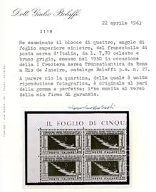 1930 - 7,70 lire Crociera Balbo ... 