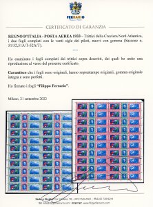 1933 - Trittici della Crociera ... 