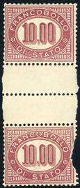 1875 - 10,00 lire lacca, francobollo di ... 