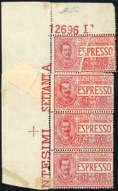 1925 - 70 cent. (11), striscia verticale di ... 