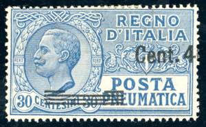 1925 - 40 cent. su 30 cent., solo Cent.4 e ... 