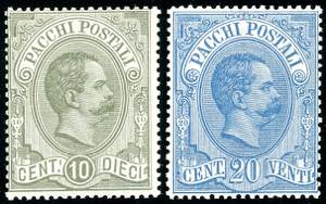 1884 - 10 cent. e 20 cent. Umberto I (1,2), ... 