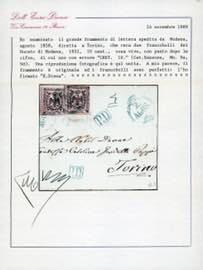 1858 - 10 cent. rosa vivo, punto ... 