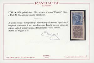 1924 - 25 cent. Piperno (6), ... 