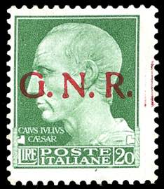 1944 - 20 lire soprastampa G.N.R. di verona, ... 