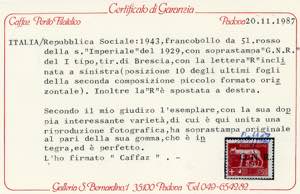 1943 - Soprastampati G.N.R. di ... 
