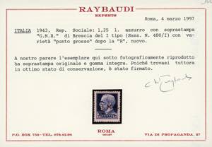 1943 - 1,25 lire soprastampa ... 