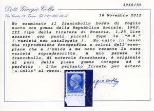 1943 - 1,25 lire soprastampa ... 