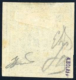 1859 - 5 cent. verde, CIFRA E ... 