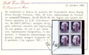 1944 - 50 lire soprastampato ... 