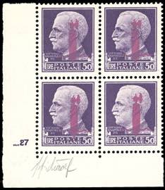 1944 - 50 lire soprastampato fascio in ... 