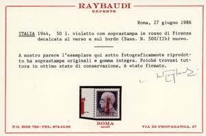 1944 - 50 lire soprastampato ... 