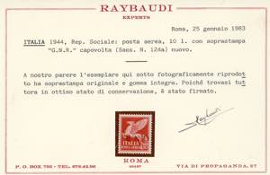 1944 - Soprastampa G.N.R. di ... 