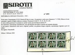 1943 - 25 cent. soprastampa G.N.R. ... 