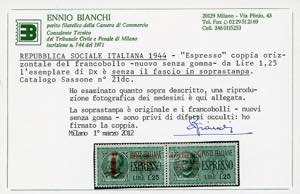 1944 - 1,25 lire, coppia ... 