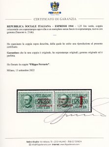 1944 - 1,25 lire, coppia ... 
