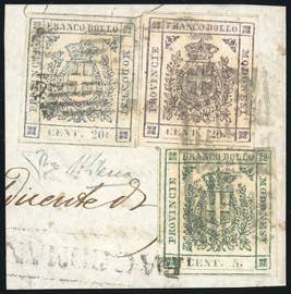 1859 - 20 cent. ardesia violaceo e ... 