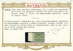 1943 - Soprastampati G.N.R. di ... 