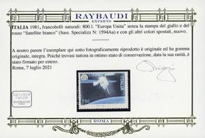 1991 - 750 lire Spazio - Europa ... 