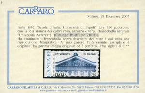 1992 - 750 lire Università di ... 
